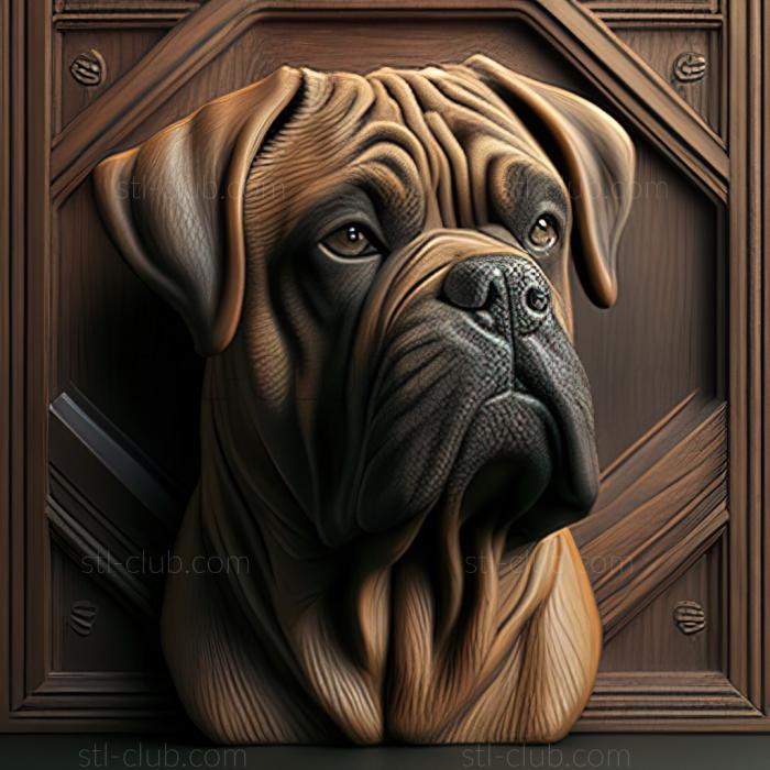 3D model st American Mastiff dog (STL)